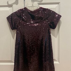 Zara Deep Red Sequin Top